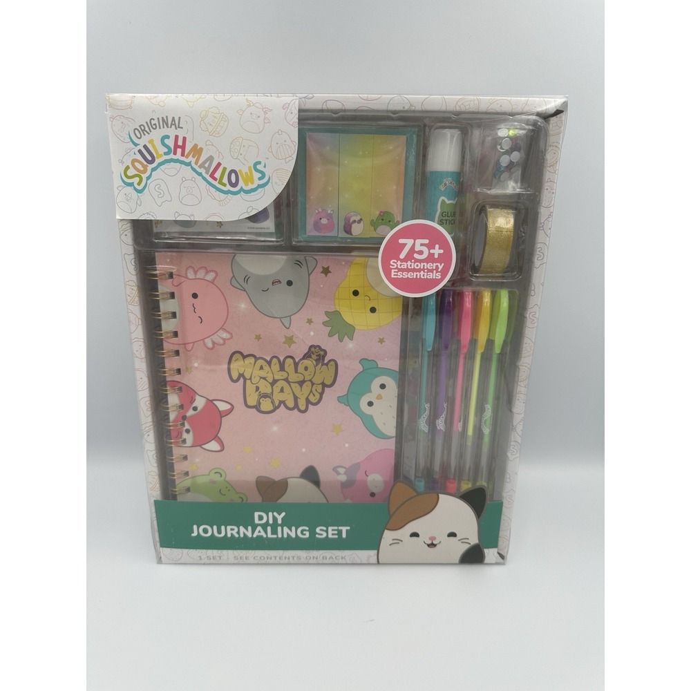 Original Squishmallows DIY Journaling Set 75+ Stationery Essential Pieces